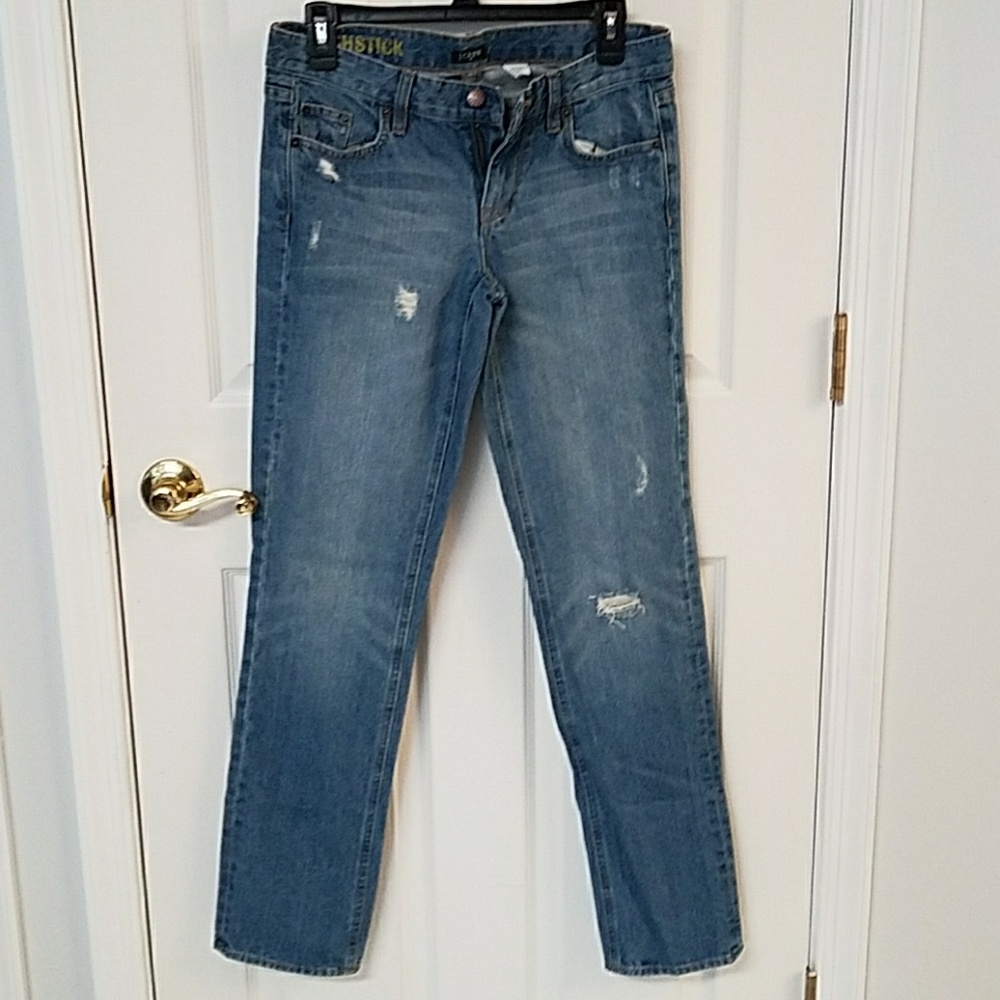 3/$30 J Crew Distressed Matchstick Jeans